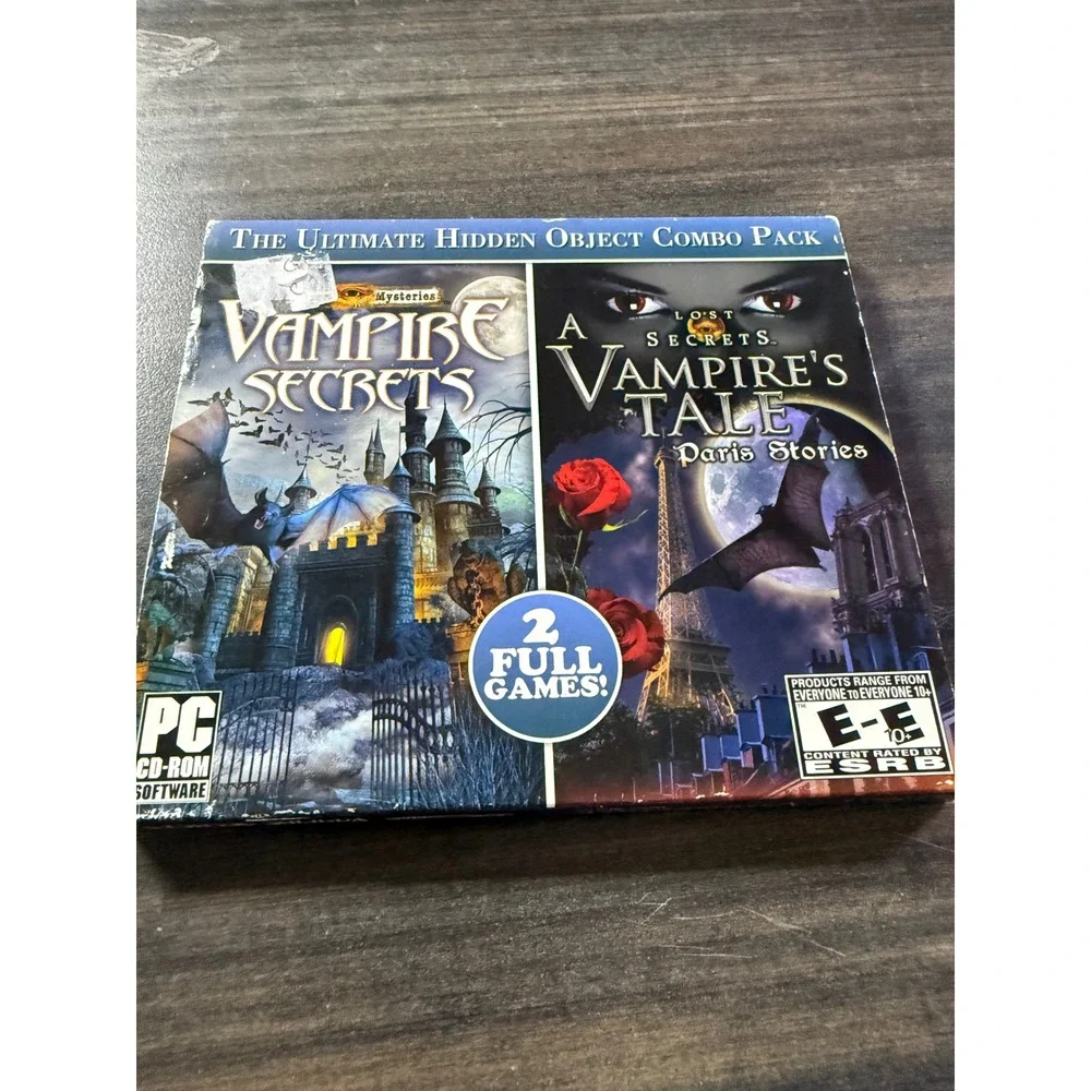 Vampire Secrets & A Vampires Tale Paris Stories PC CD-ROM 2 Game Combo Pack